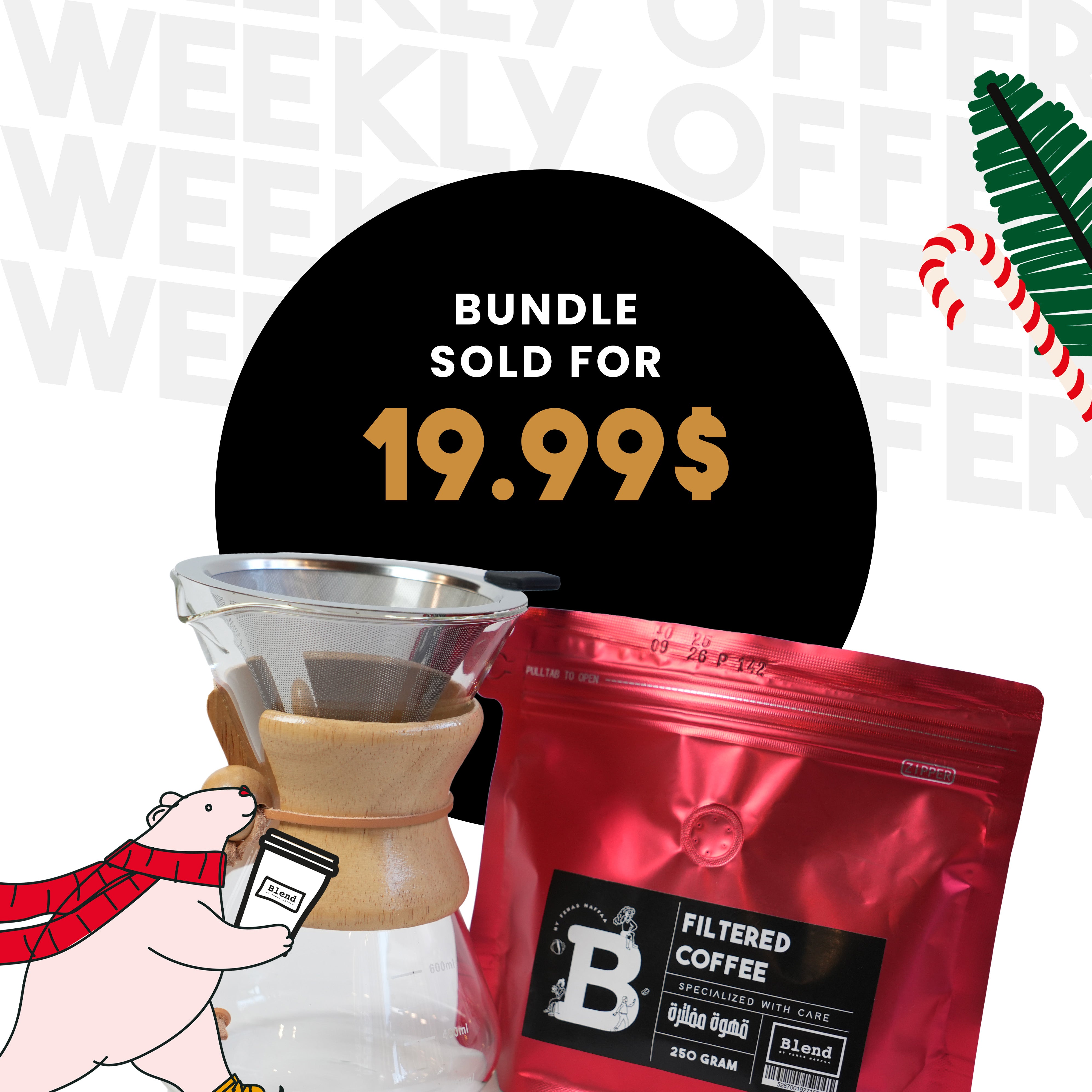 Chemex + Filtered Coffee Beans 250g