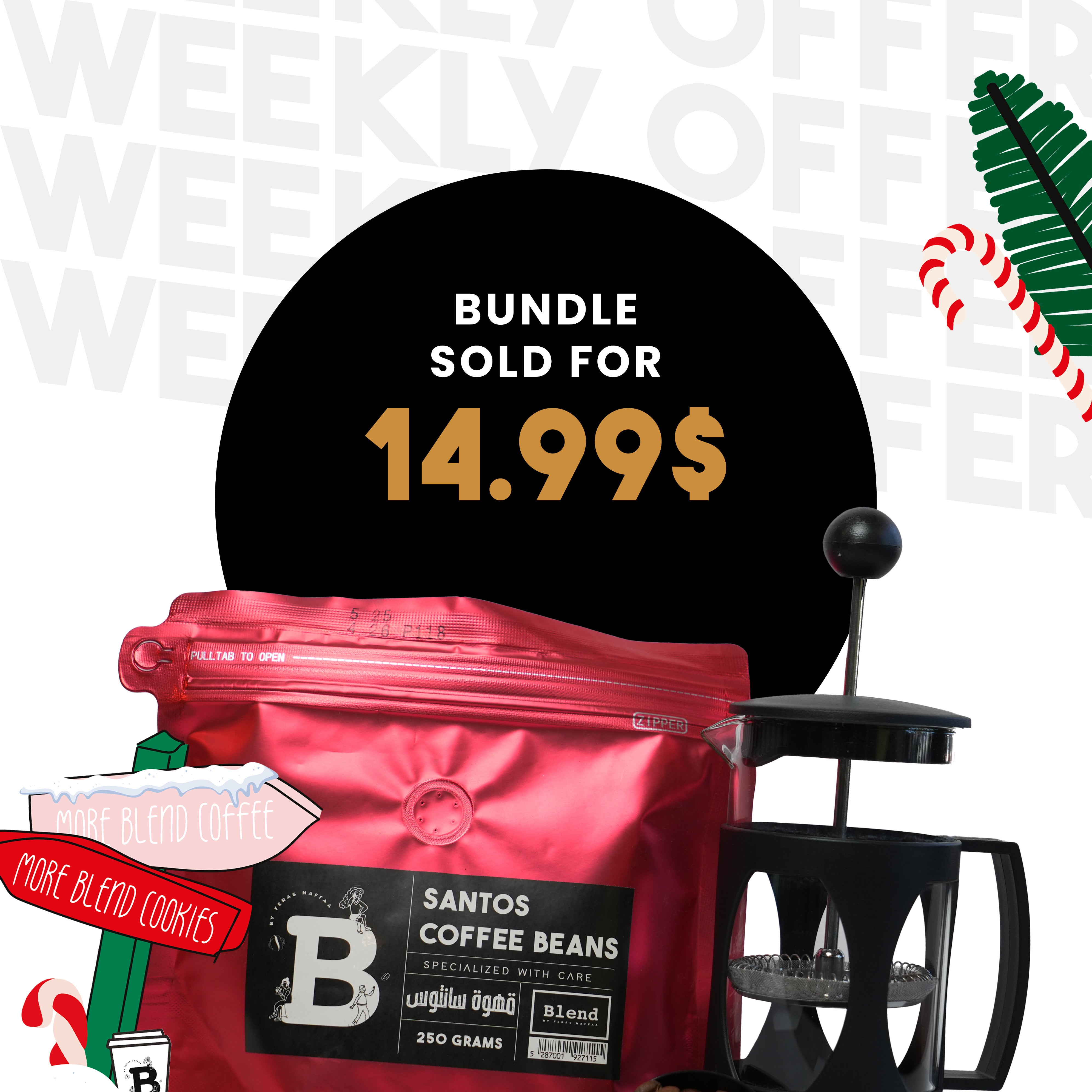 French Press + Santos Coffee