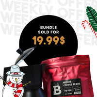 Moka Pot 3cups + Moka Coffee Beans 250g